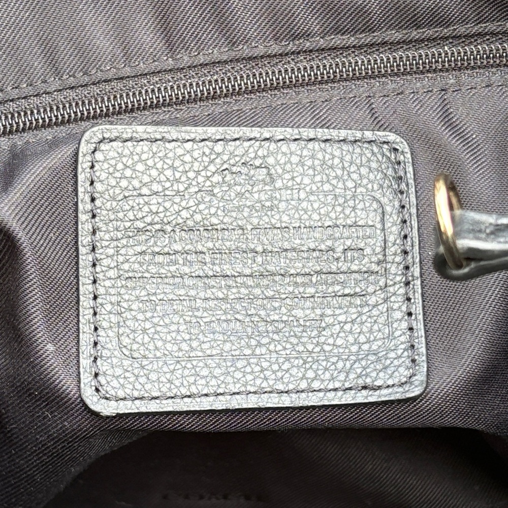 Coach Edie 28 Pebbled Black Leather Shoulder Bag - Picture 4 of 11